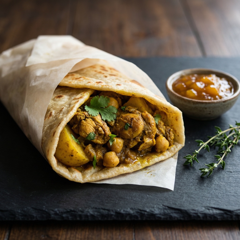 Curry Chicken Roti - Image 1