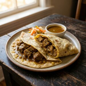 Curry Goat Roti