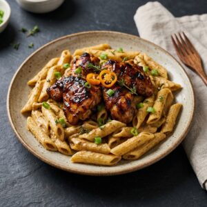 Pasta with BBQ Chicken
