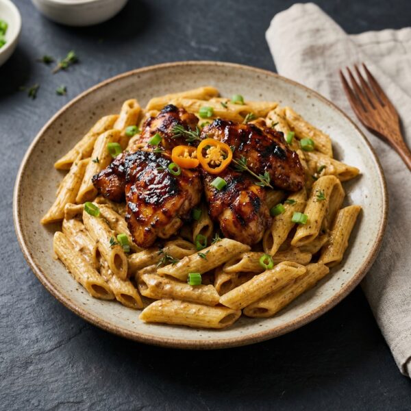 Pasta with BBQ Chicken