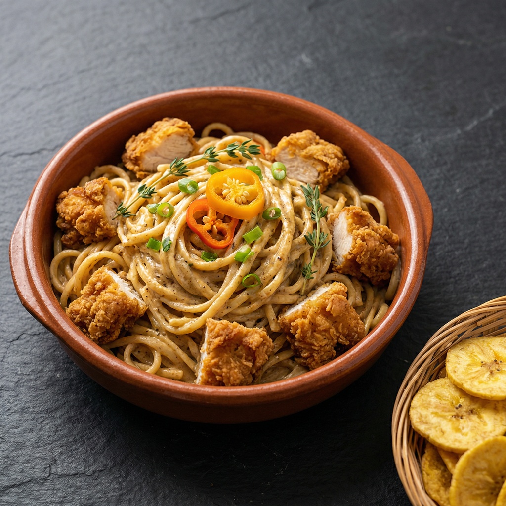 Pasta with Fried Chicken - Image 1