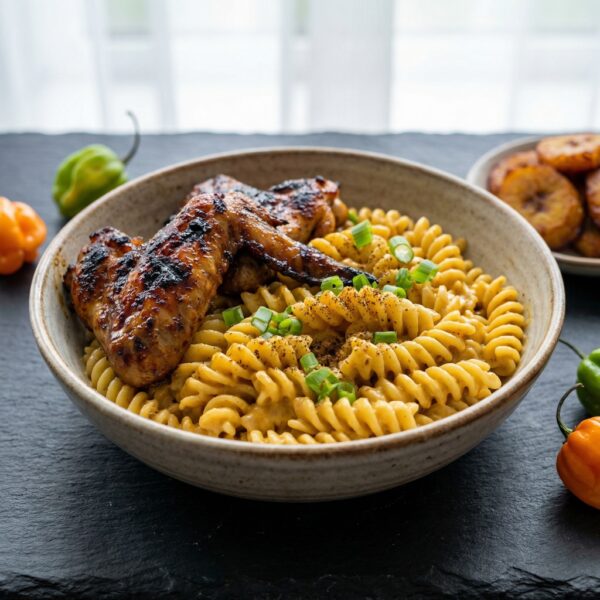 Pasta with Honey Jerk Wings