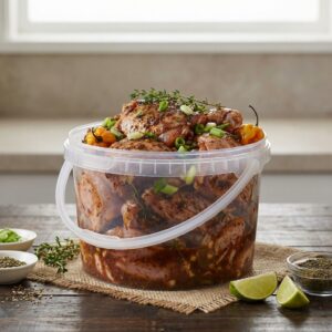 Uncooked Seasoned Half Bucket of Chicken Only