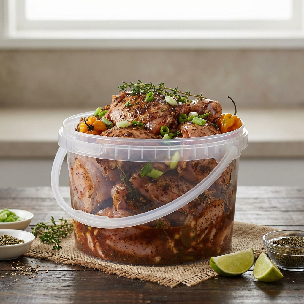 Uncooked Seasoned Half Bucket of Chicken Only - Image 1